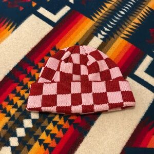 Eat Your Water Checked Beanie